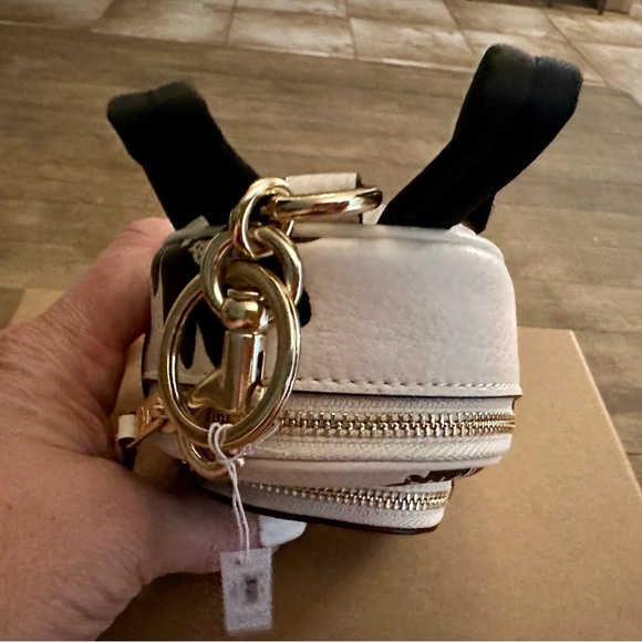 Coach Mini Court Backpack Keychain Fob Bag Charm With Floral Print - Picture 6 of 13